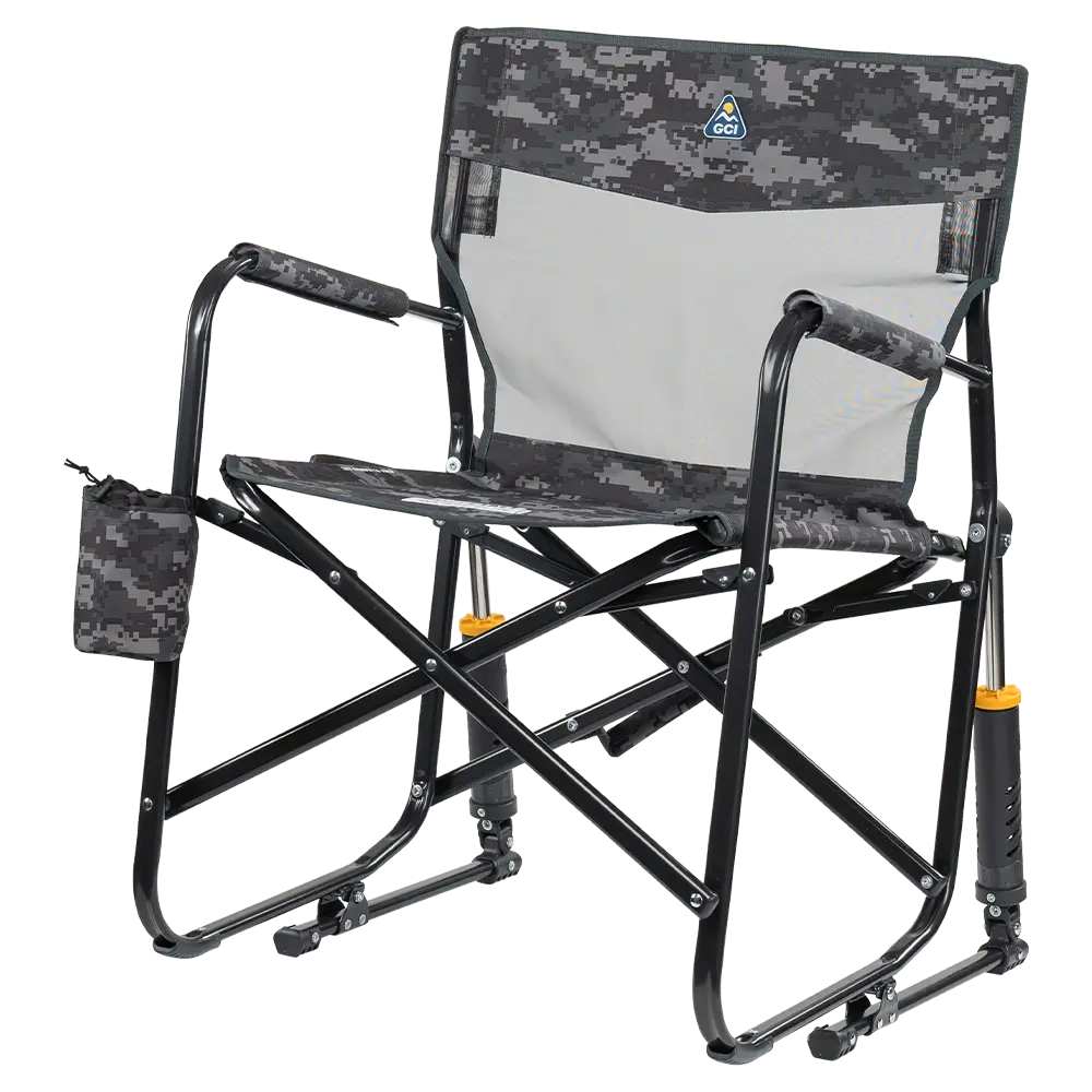 Premium All-Weather Freestyle Rocker Elite - Choice 460 - Heavy-Duty Kickback Rocker with Beverage Holder Detail