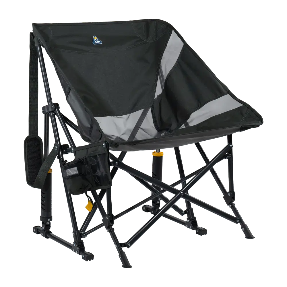 Smooth Motion Pod Rocker Elite - Choice 832 - Freestyle Rocker Portable Outdoor Folding Chair - Dark Charcoal