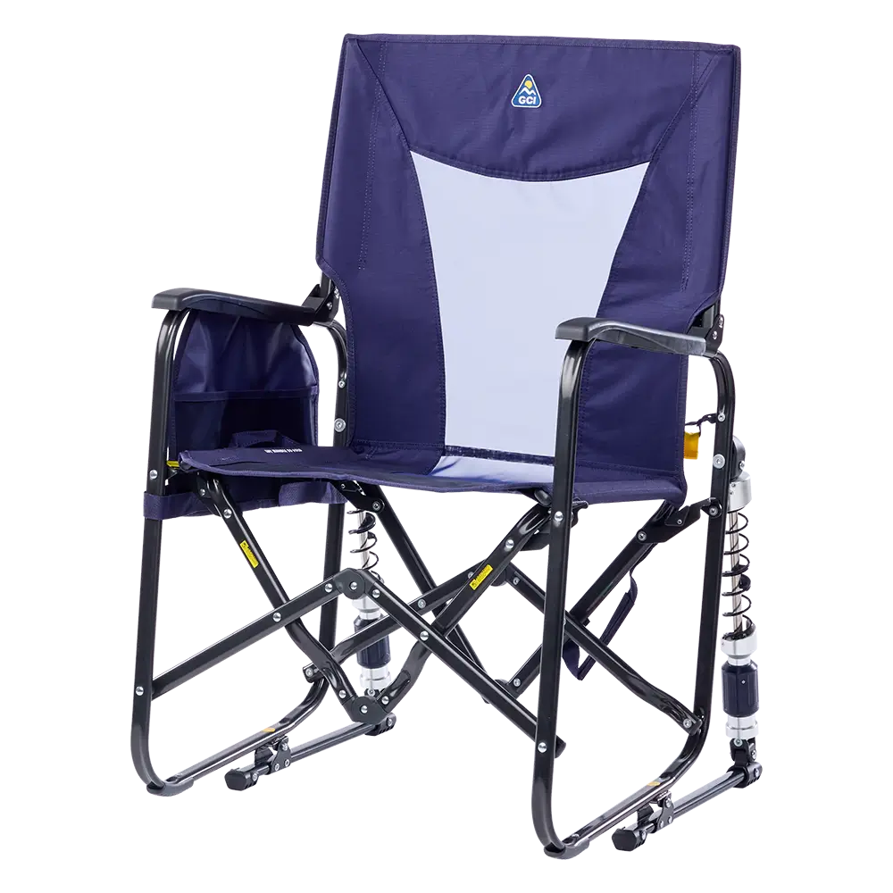 Smooth Motion Adjustable Rocker - Choice 573 - Patented Spring-Action Rocking Chair for Camping Detail