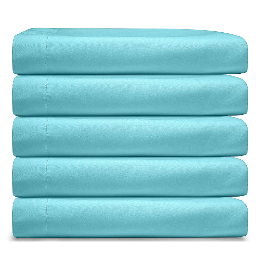 Ultra-Soft RV/Short Queen 6-Piece Bed Set for Campers - Deep Pocket Fitted Sheet Luxury Soft Microfiber, Teal - Premium Ultra-Soft Pillowcase Pair for Sleeping Detail