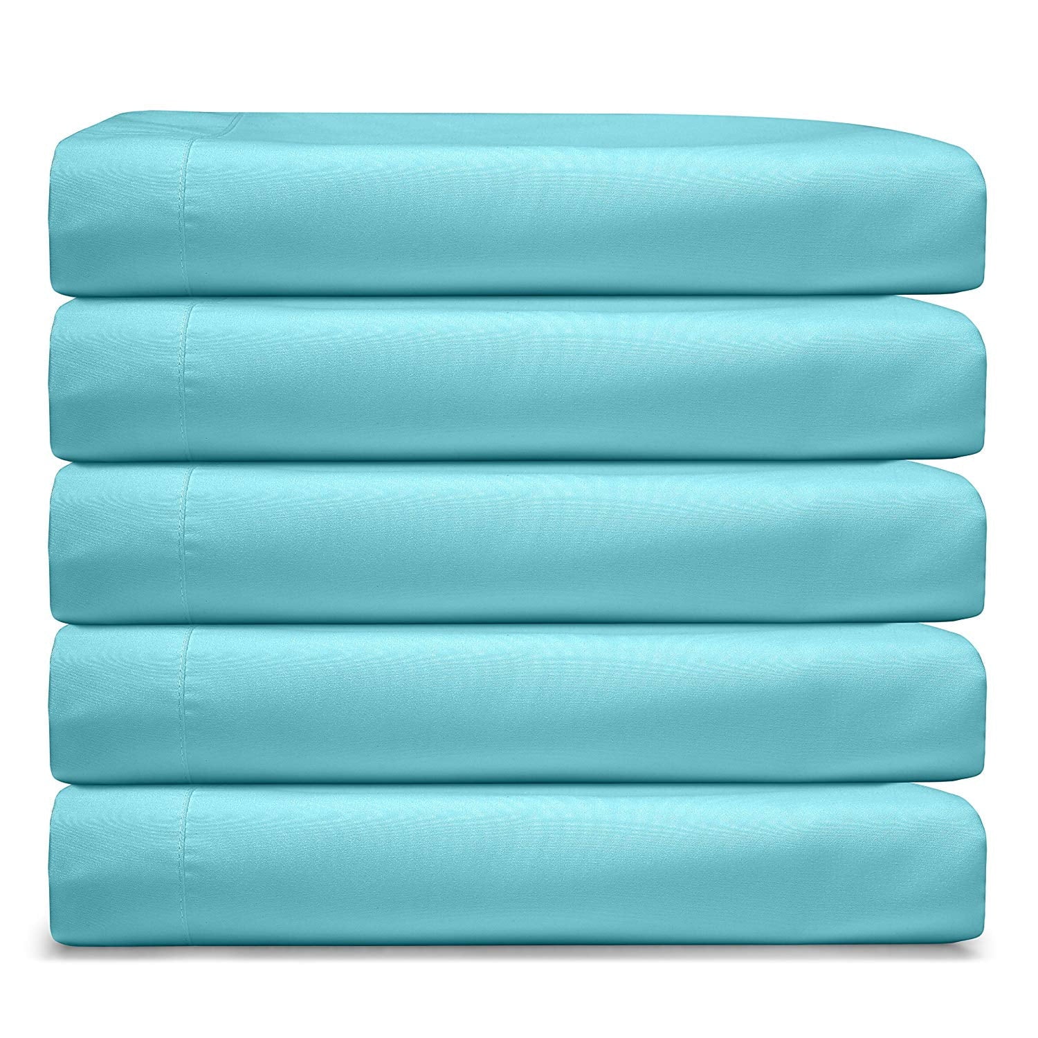 Ultra-Soft RV/Short Queen 6-Piece Bed Set for Campers - Deep Pocket Fitted Sheet Luxury Soft Microfiber, Teal - Premium Ultra-Soft Pillowcase Pair for Sleeping Detail
