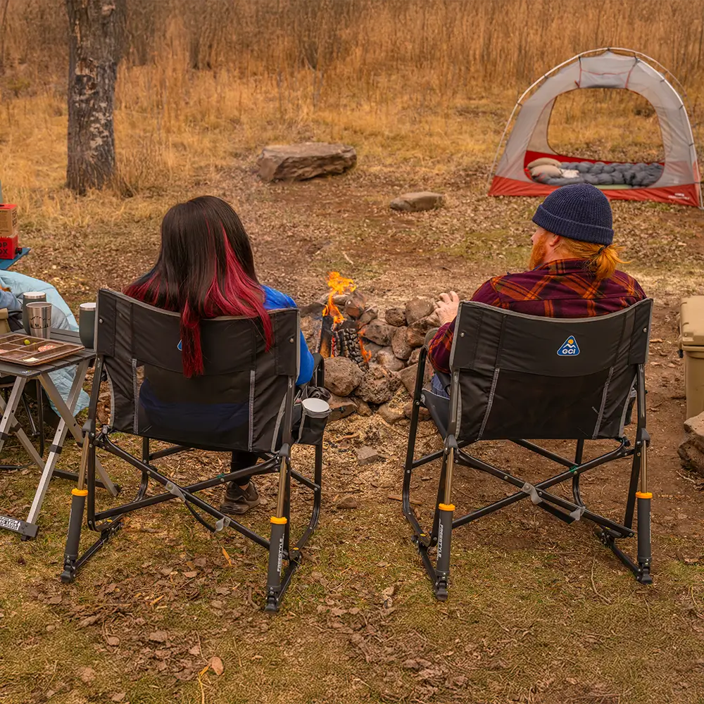 Patented Spring-Action Freestyle Rocker XL - Choice 552 - Heavy-Duty Kickback Rocker with Beverage Holder Detail