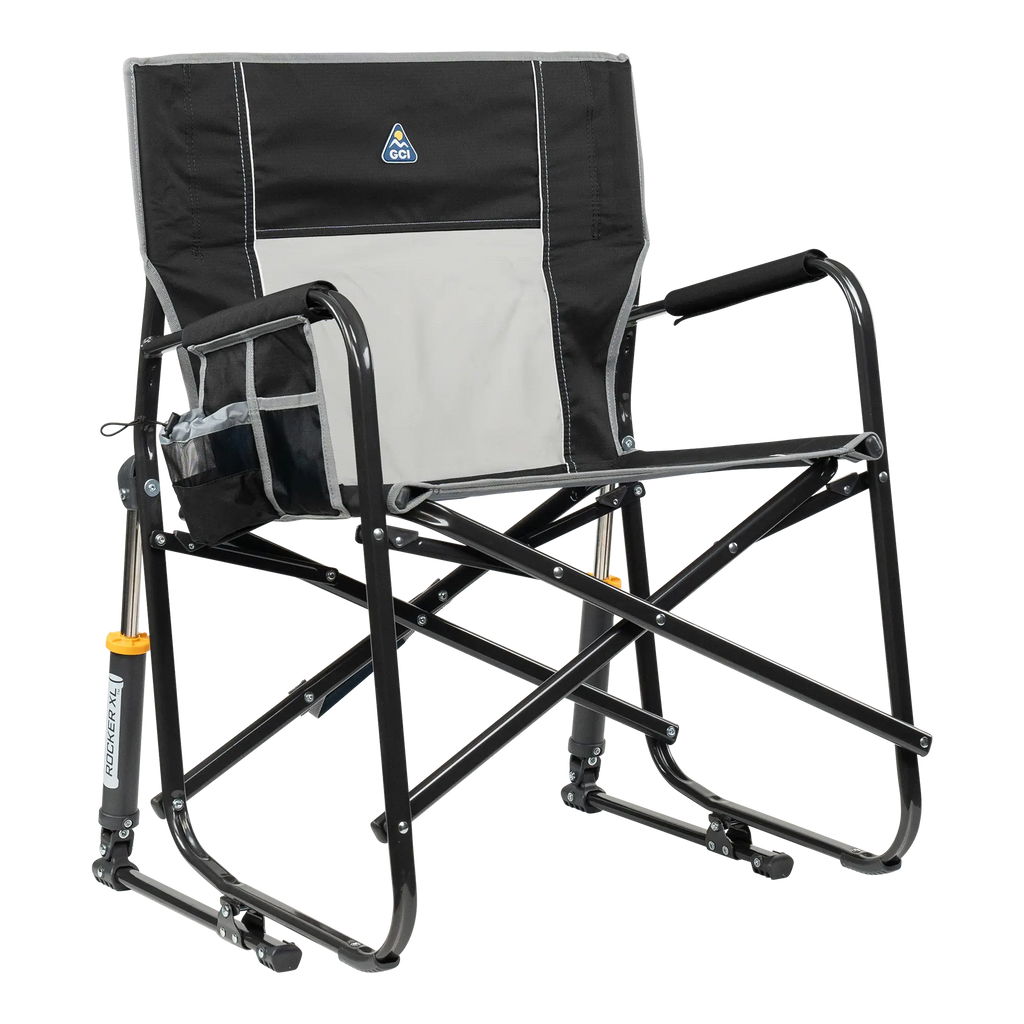 Patented Spring-Action Freestyle Rocker XL - Choice 552 - Heavy-Duty Kickback Rocker with Beverage Holder - Black