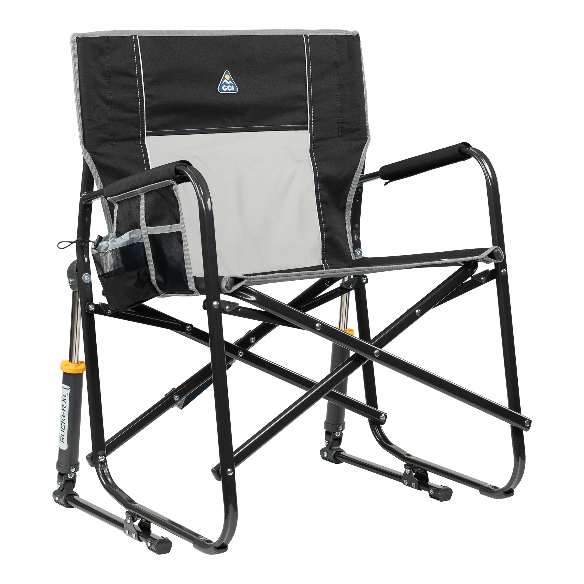 Patented Spring-Action Freestyle Rocker XL - Choice 552 - Heavy-Duty Kickback Rocker with Beverage Holder - Black