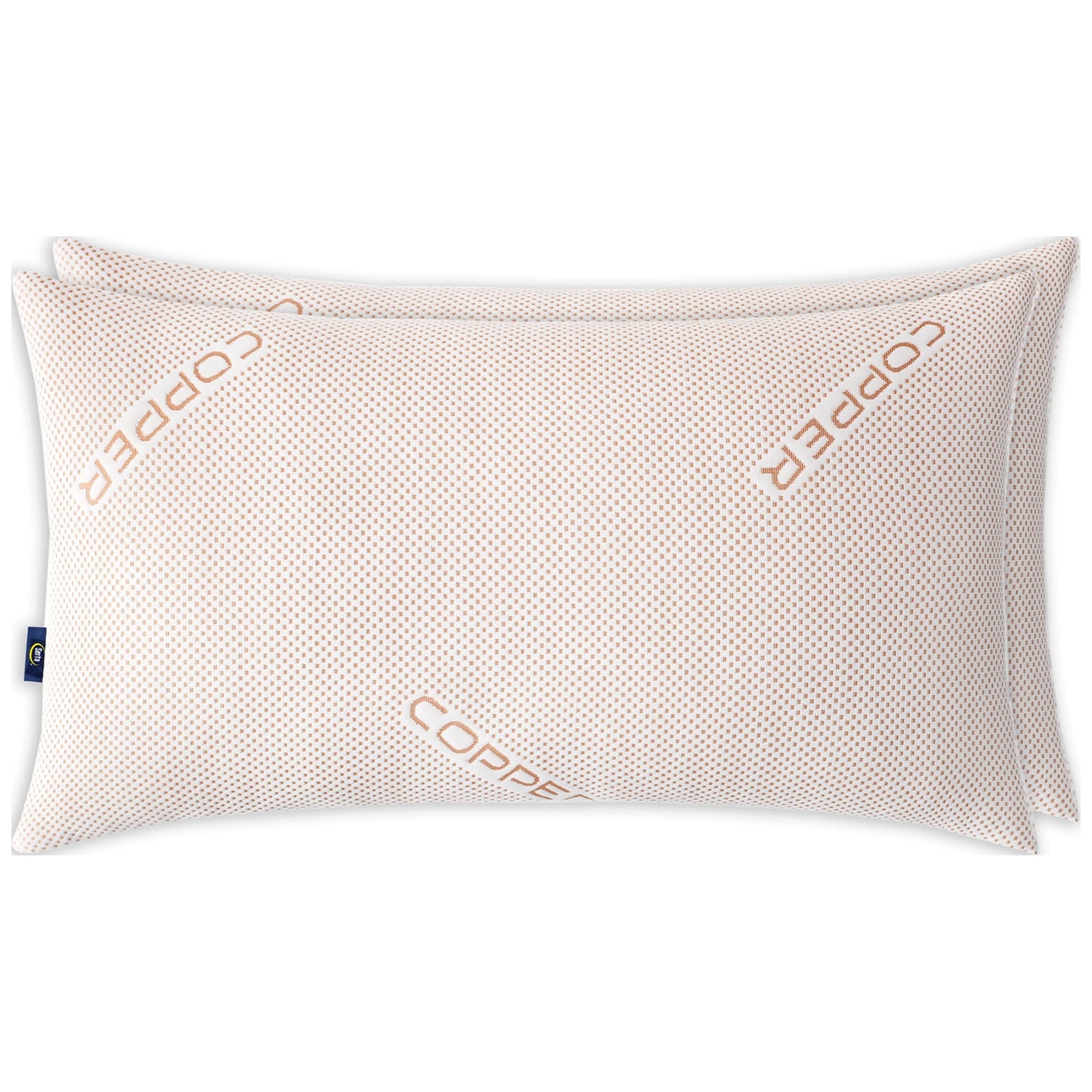 Ergonomic Memory Foam Copperloft King Bed Pillow, 2 Pack, Hypoallergenic - Orthopedic Shredded Foam Bed Pillow Set Detail