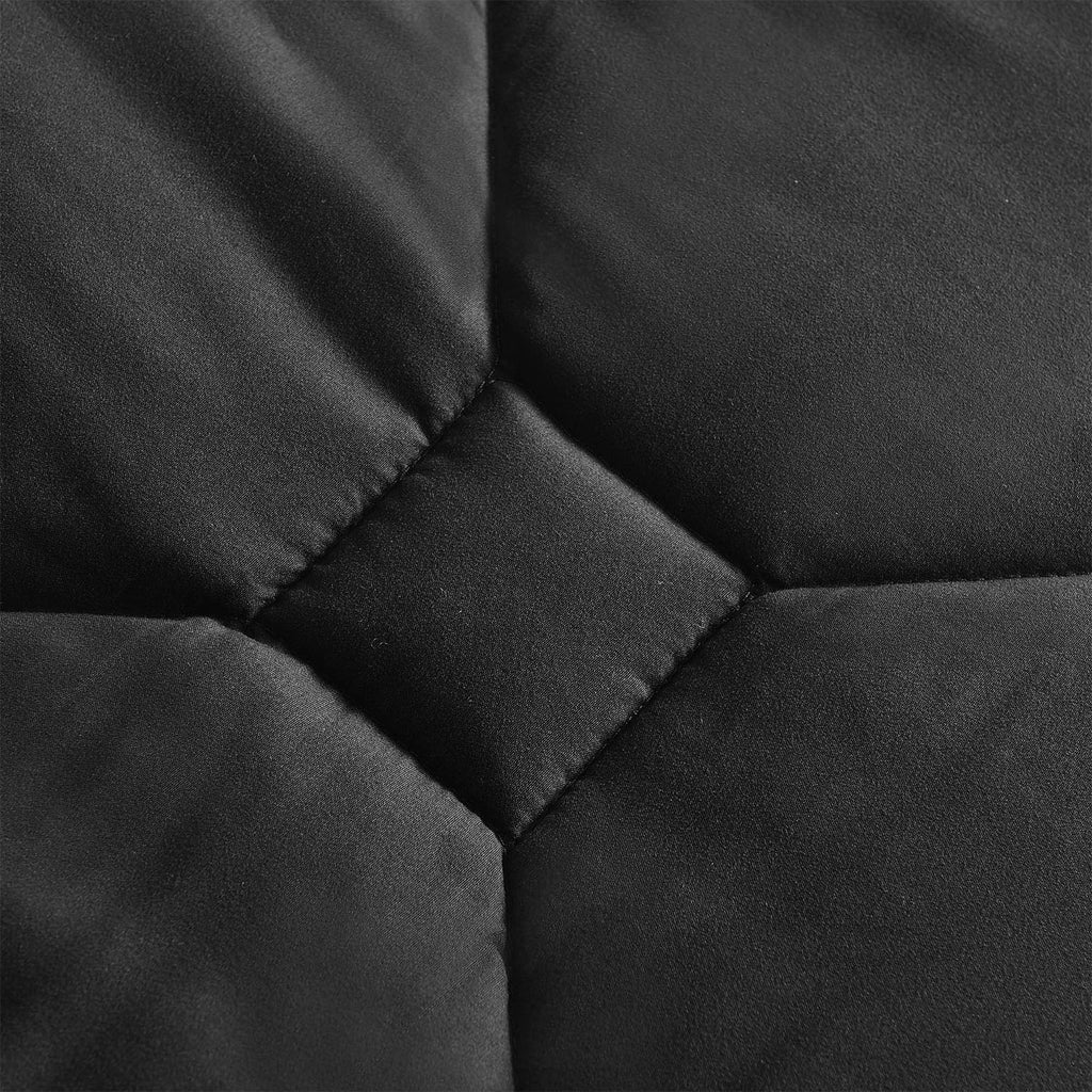 Hypoallergenic Cloud 8 PCS Modern Comforter Set with Sheets All Season Bed in a Bag, Black, Queen Size - All-Season Down Alternative Comforter Insert Detail