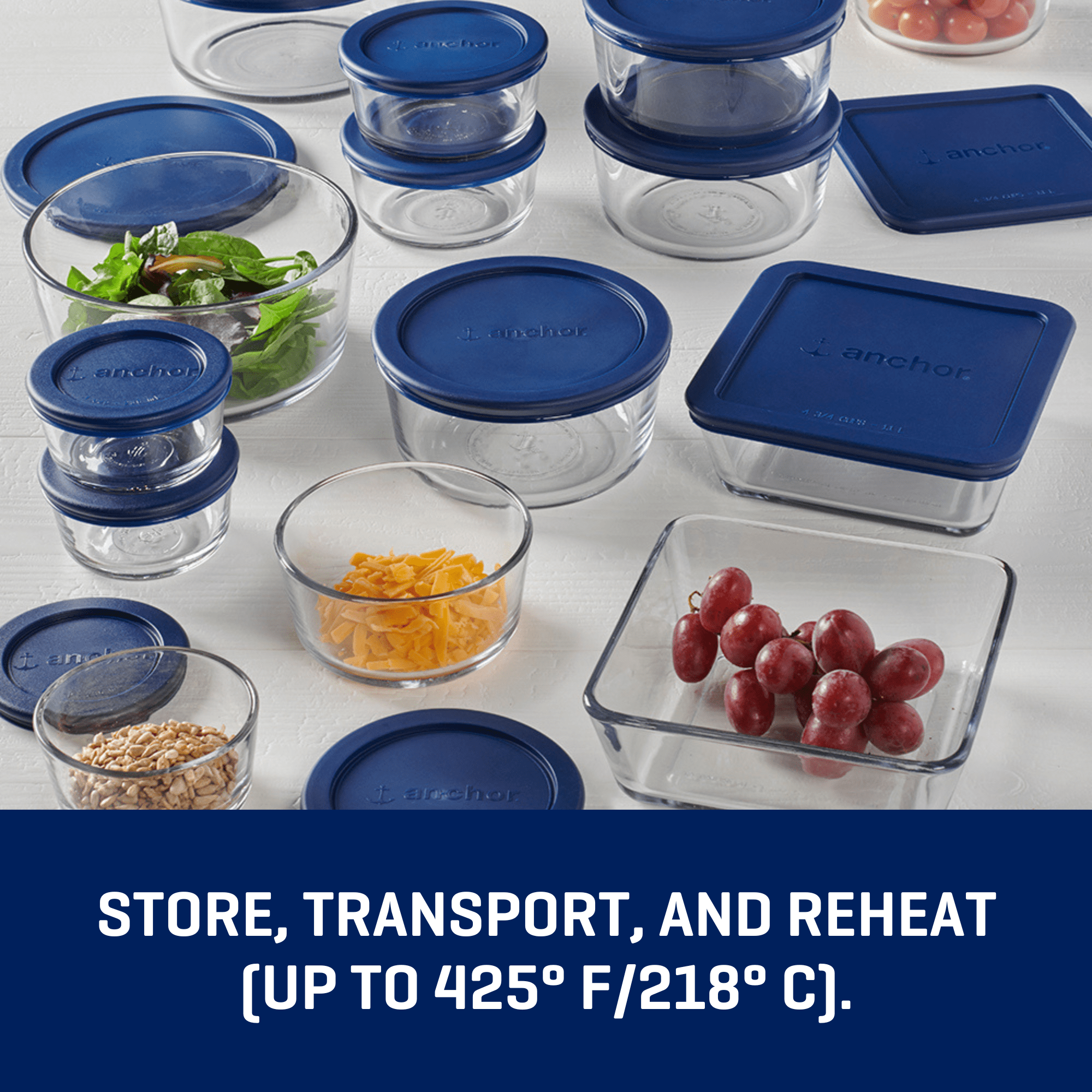 Playful Geometric Glass Food Storage Containers with SnugFit Lids, 30 Piece Set - Playful Star & Heart Shaped Geometric NeeDoh Detail