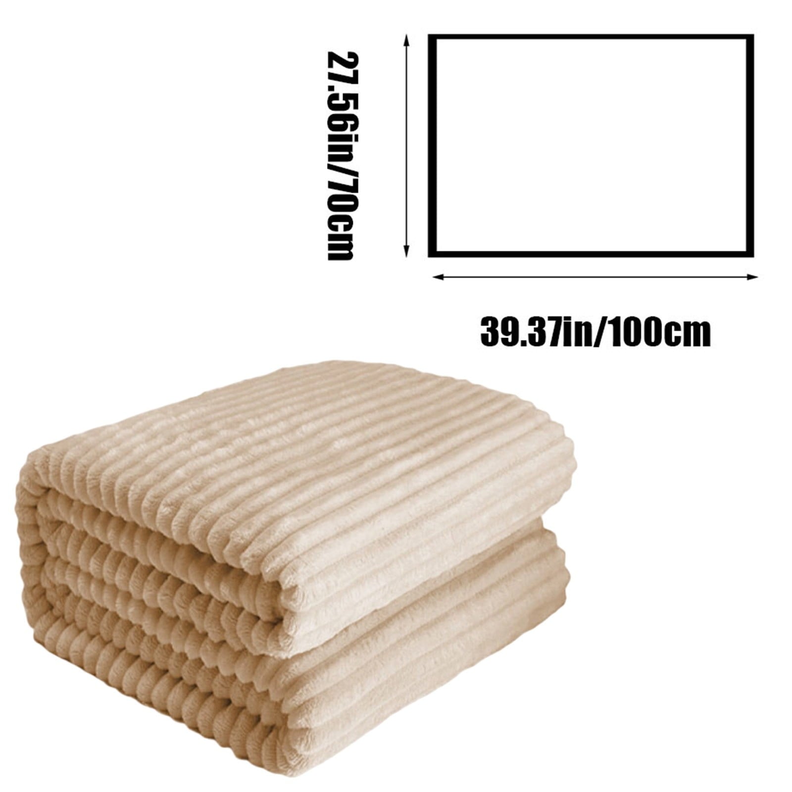 Decorative Knitted Extra Large Throw Blanket for Couch Home Office Hotel 100% Cotton Super Soft Blanket for Adult 47"x70" Khaki - Luxury Knitted Decorative Throw Blanket with Fringes Detail