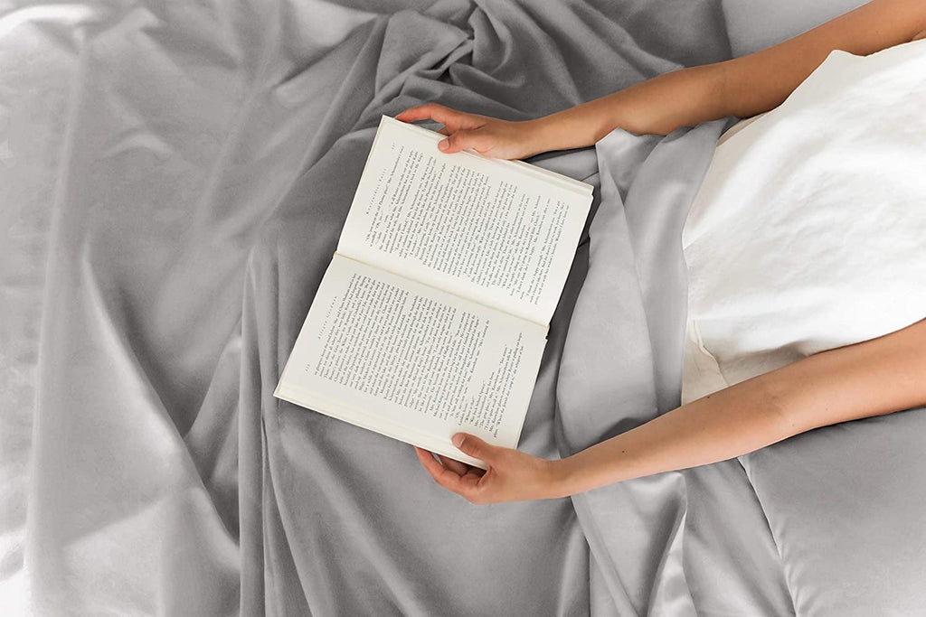 Wrinkle-Resistant 4-Piece 400 Thread Count Cotton Sheet Set - King Size 100% Cotton Sateen Bed Sheets Fits 18"-24" Mattresse... - Breathable Egyptian Cotton Flat & Fitted Sheets Detail