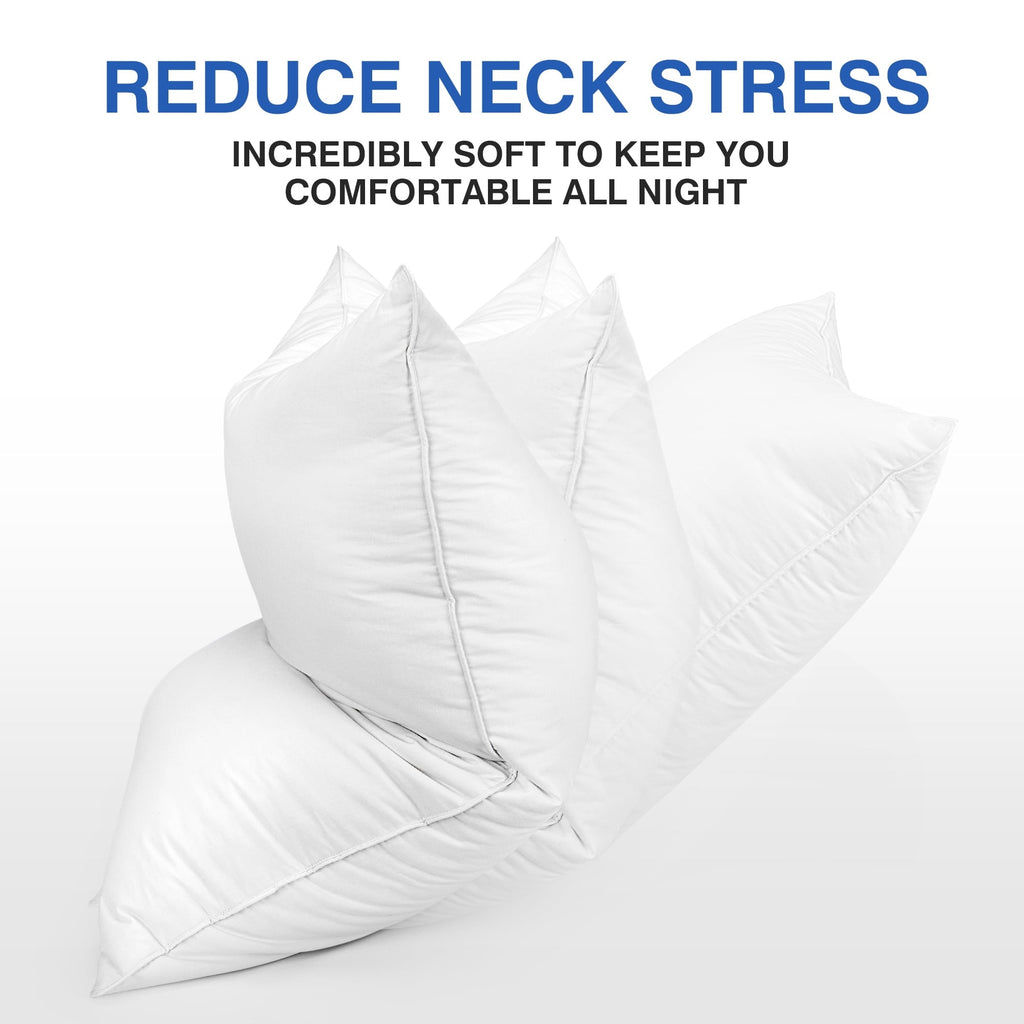 Orthopedic Support Pillows and Bed Pillows Queen Size for Sleeping,With 2 Set of Soft Cotton Cover- Pack of 2 - Hotel Quality Plush Sleeping Pillows Detail