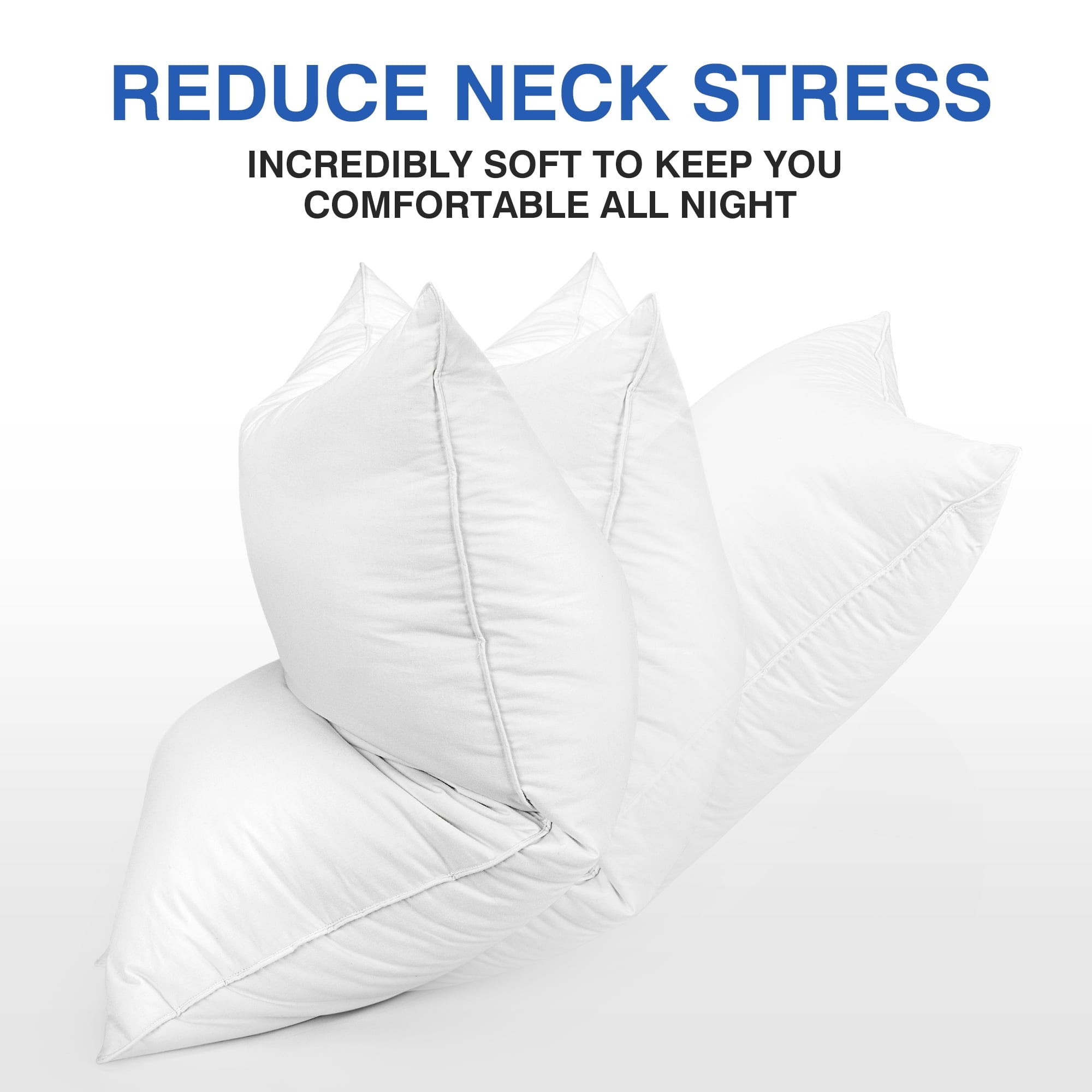 Orthopedic Support Pillows and Bed Pillows Queen Size for Sleeping,With 2 Set of Soft Cotton Cover- Pack of 2 - Hotel Quality Plush Sleeping Pillows Detail