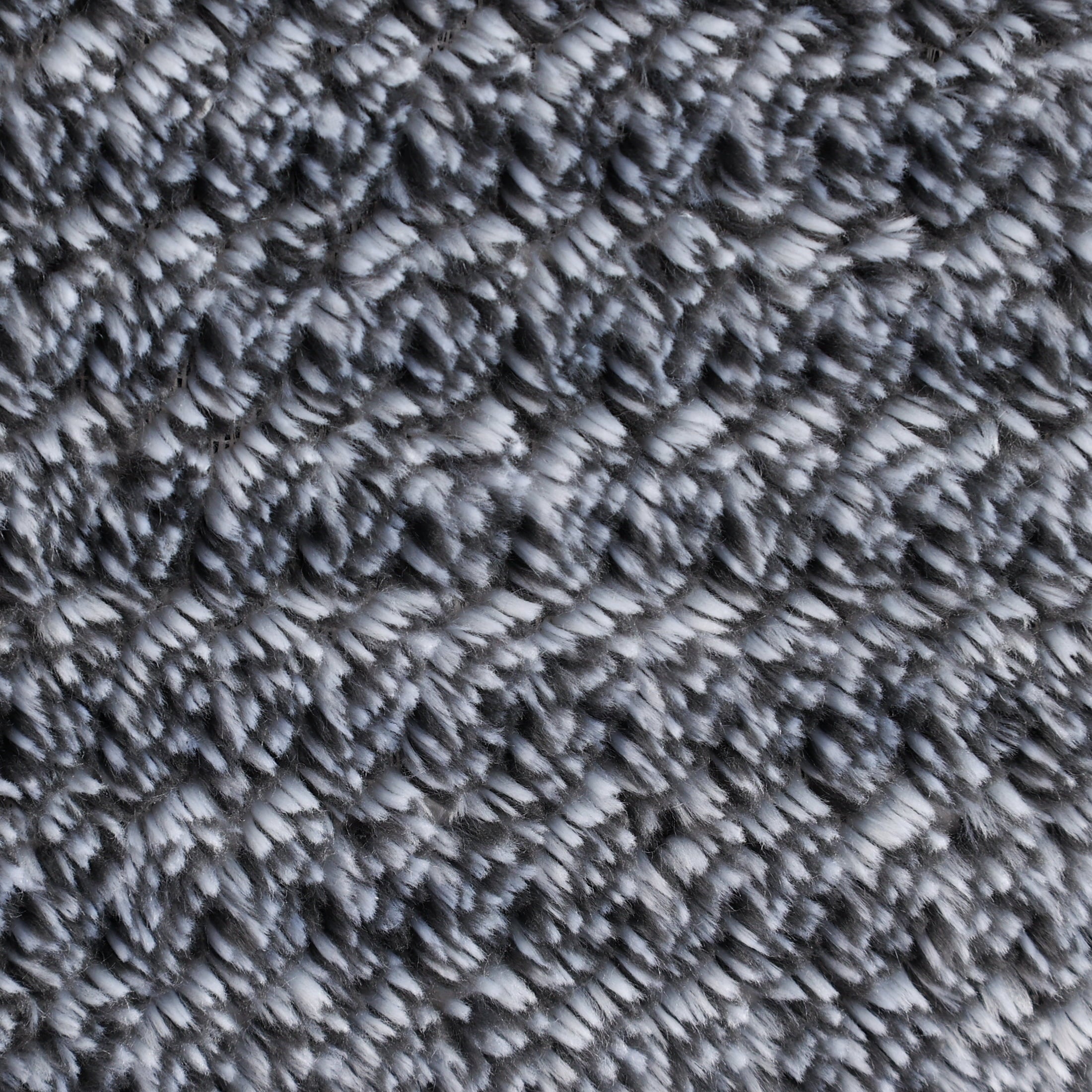 Reversible Sherpa Plush Textured Heathered Soft Oversized Throw Blanket, Gray - Super Soft Reversible Sherpa Flannel Blanket Detail