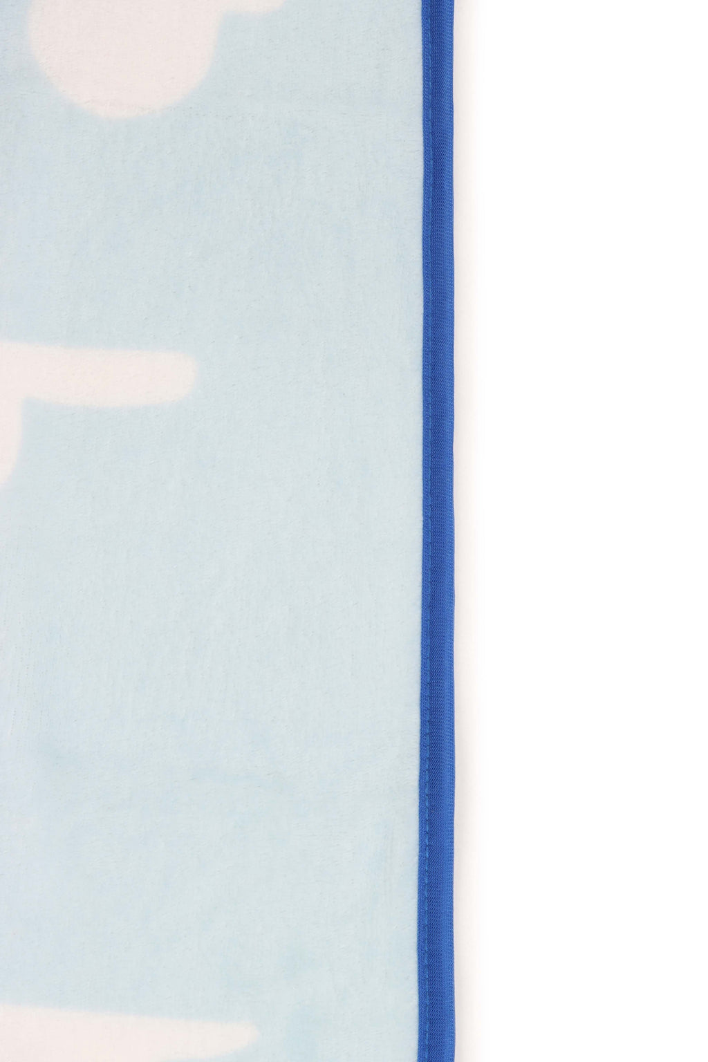Reversible Sherpa Clouds Kids Throw Blanket, Soft Coral Fleece, Blue, 46" x 60" - Luxury Knitted Decorative Throw Blanket with Fringes Detail
