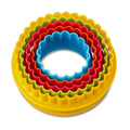 Multi-Functional Round Double-Sided Plastic Cookie Cutter Set, 5 Pieces - Innovative Kitchen Helper for Modern Cooking - Default Title