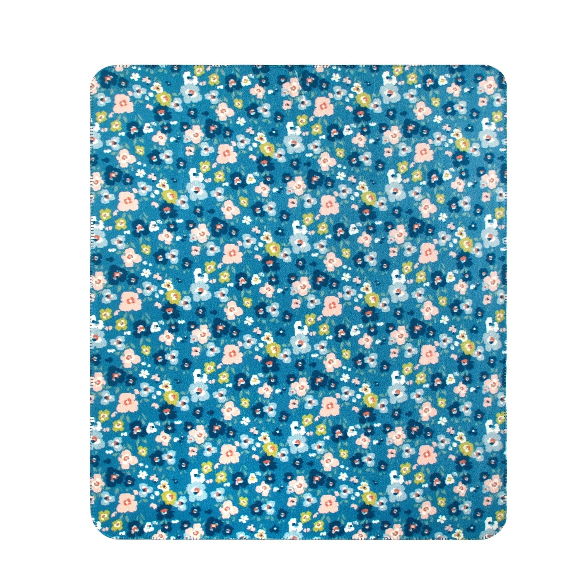 Cozy Fleece Cozy Fleece Throw Blanket Delightful Floral 50" x 60", All Ages - Super Soft Reversible Sherpa Flannel Blanket Detail