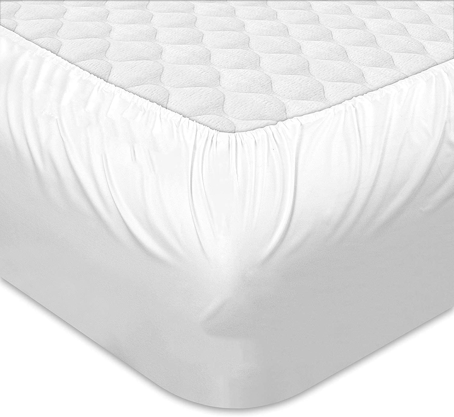 Ultra-Soft 100% Cotton Hospital Bedsheets Set - 1 Flat Sheet, 1 Fitted Sheet (10" Inch) Deep Pocket, 1 Pillowcase, Best & Comfor... - Breathable Egyptian Cotton Flat & Fitted Sheets Detail