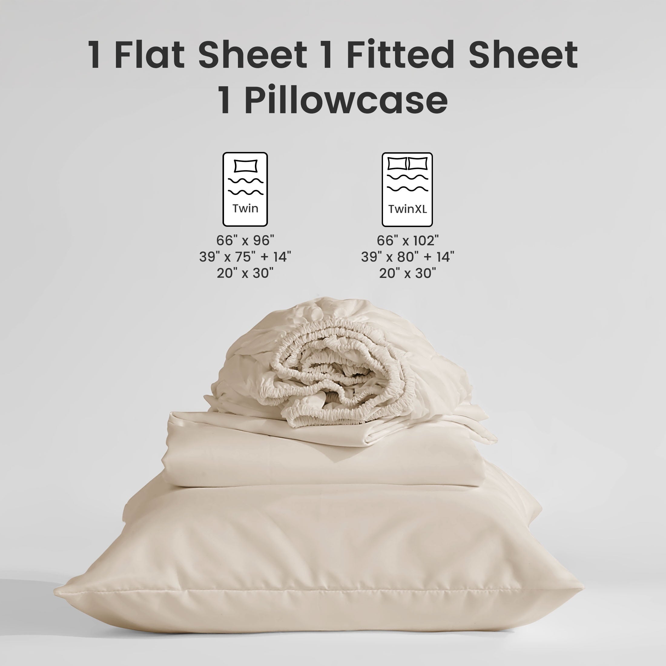 Breathable Luxury Bed Sheet Sets,Ultra Soft Breathable Luxury 4 Piece, (Beige, Queen) - Cooling Hotel Quality Bedding Sheets and Pillowcases Detail