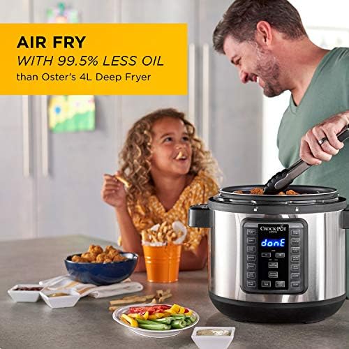 Safety-Lock Crock-Pot Express Crisp 8 Quart 10-in-1 Pressure Cooker S06F - Digital Pressure Cooker with Multi-Safety Protection Detail
