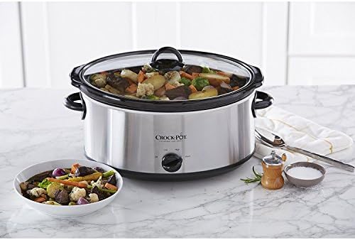 Oval Ceramic Crock-Pot 7 Quart Oval Manual Slow Cooker – Stainless Steel S29K - Digital Crock Pot Slow Cooker for Family Meals Detail