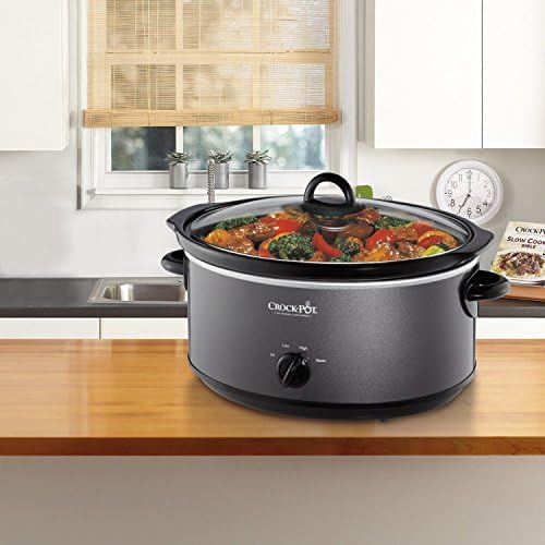 Programmable Crock-Pot 7 Quart Slow Cooker – Charcoal S09Q - Programmable Slow Cooker with Oval Ceramic Pot Detail
