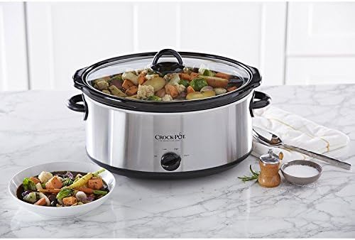 Oval Ceramic Crock-Pot 7 Quart Oval Manual Slow Cooker – Stainless Steel S29K - Digital Crock Pot Slow Cooker for Family Meals Detail
