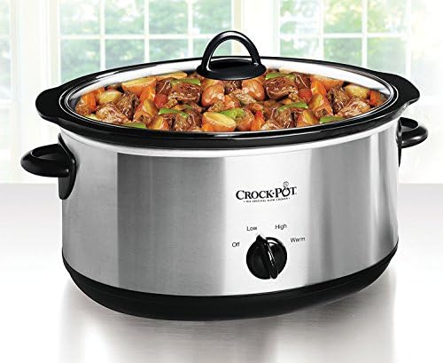 Oval Ceramic Crock-Pot 7 Quart Oval Manual Slow Cooker – Stainless Steel S29K - Digital Crock Pot Slow Cooker for Family Meals Detail