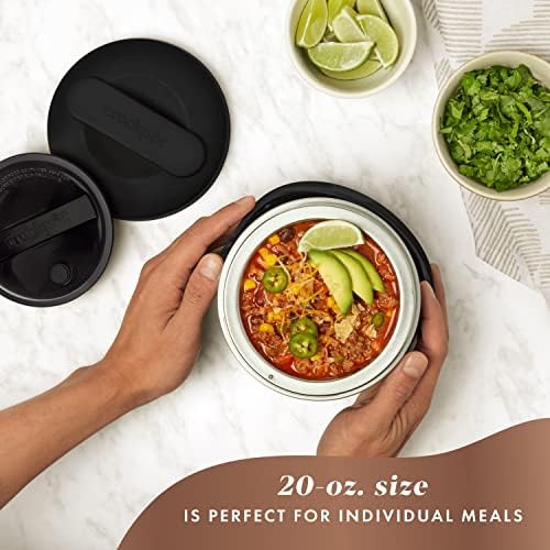 Portable Electric Crock-Pot Electric Lunch Box Food Warmer 20oz – Black S26G - Leak-Proof Heated Bento Box Lunch Warmer Detail