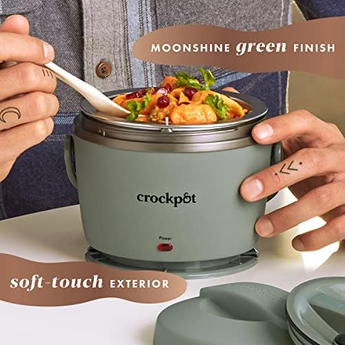 Leak-Proof Crock-Pot Portable Electric Lunch Box Food Warmer – Green S21D - Leak-Proof Heated Bento Box Lunch Warmer Detail