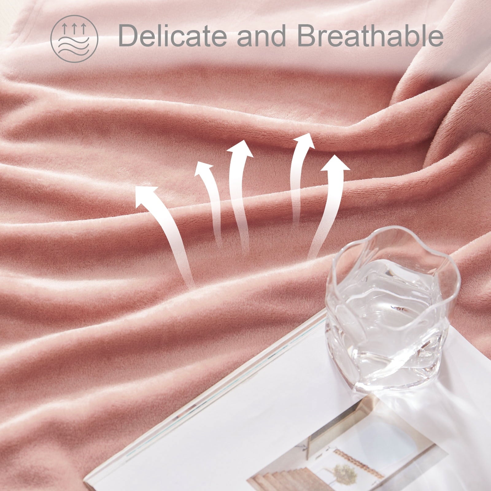 Cozy Fleece Fleece Throw Blanket for Couch, Sofa, Super Soft and Warm Blankets, Pink Throw All Season Use, Cozy, Plush, Lightweig... - Super Soft Reversible Sherpa Flannel Blanket Detail