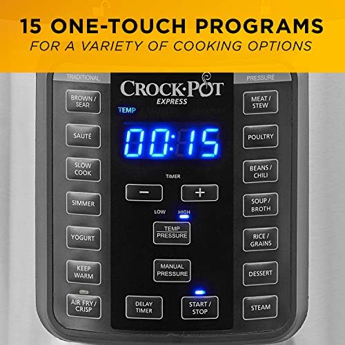 Safety-Lock Crock-Pot Express Crisp 8 Quart 10-in-1 Pressure Cooker S06F - Digital Pressure Cooker with Multi-Safety Protection Detail