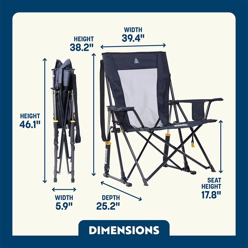 Heavy-Duty Freestyle Comfort Pro Rocker XL - Choice 107 - Freestyle Rocker Portable Outdoor Folding Chair Detail