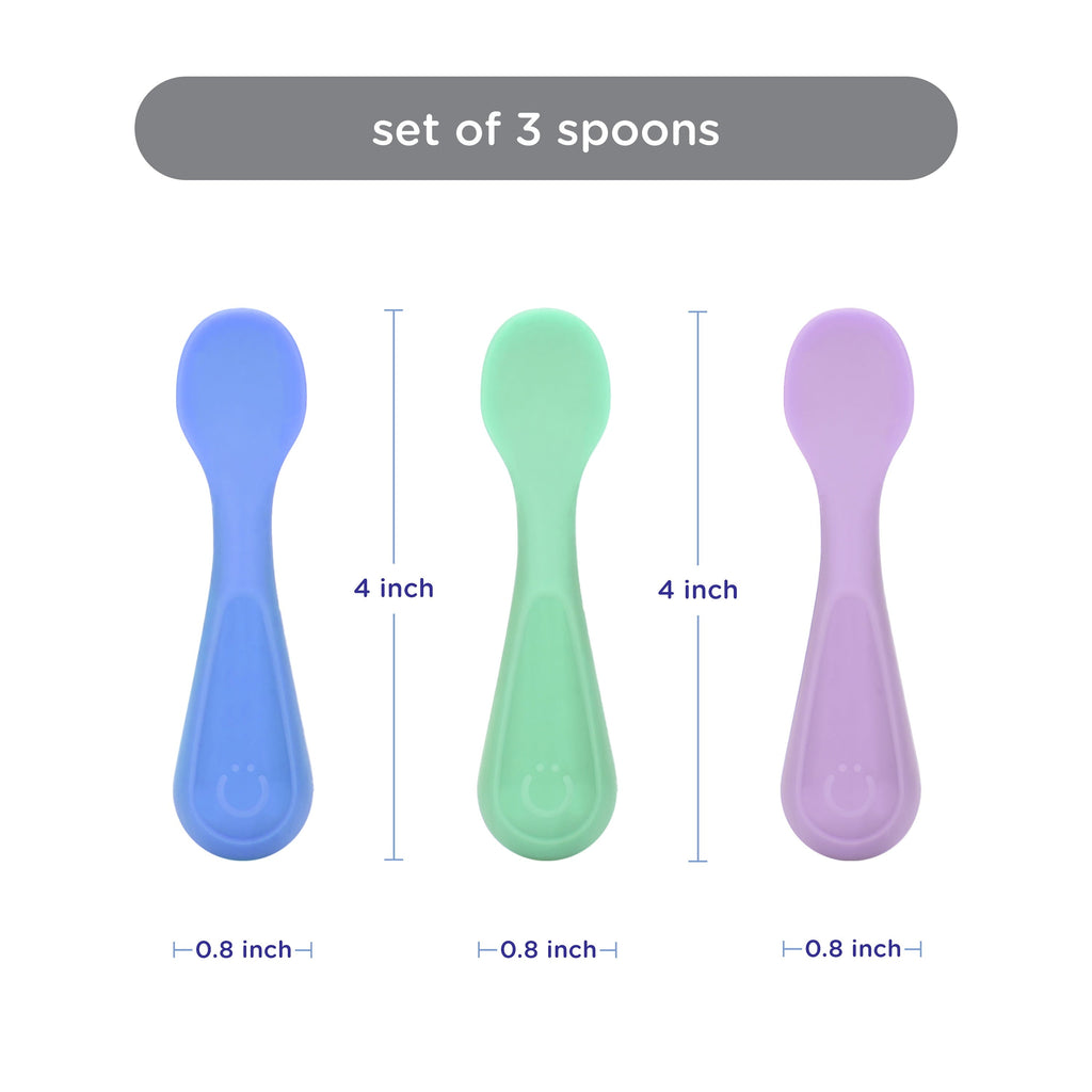 High-Precision Silicone Toddler Training Spoons, Baby, Silicone Flatware Sets, 3 Pack - High-Precision Culinary Tool for Baking & Cooking Detail