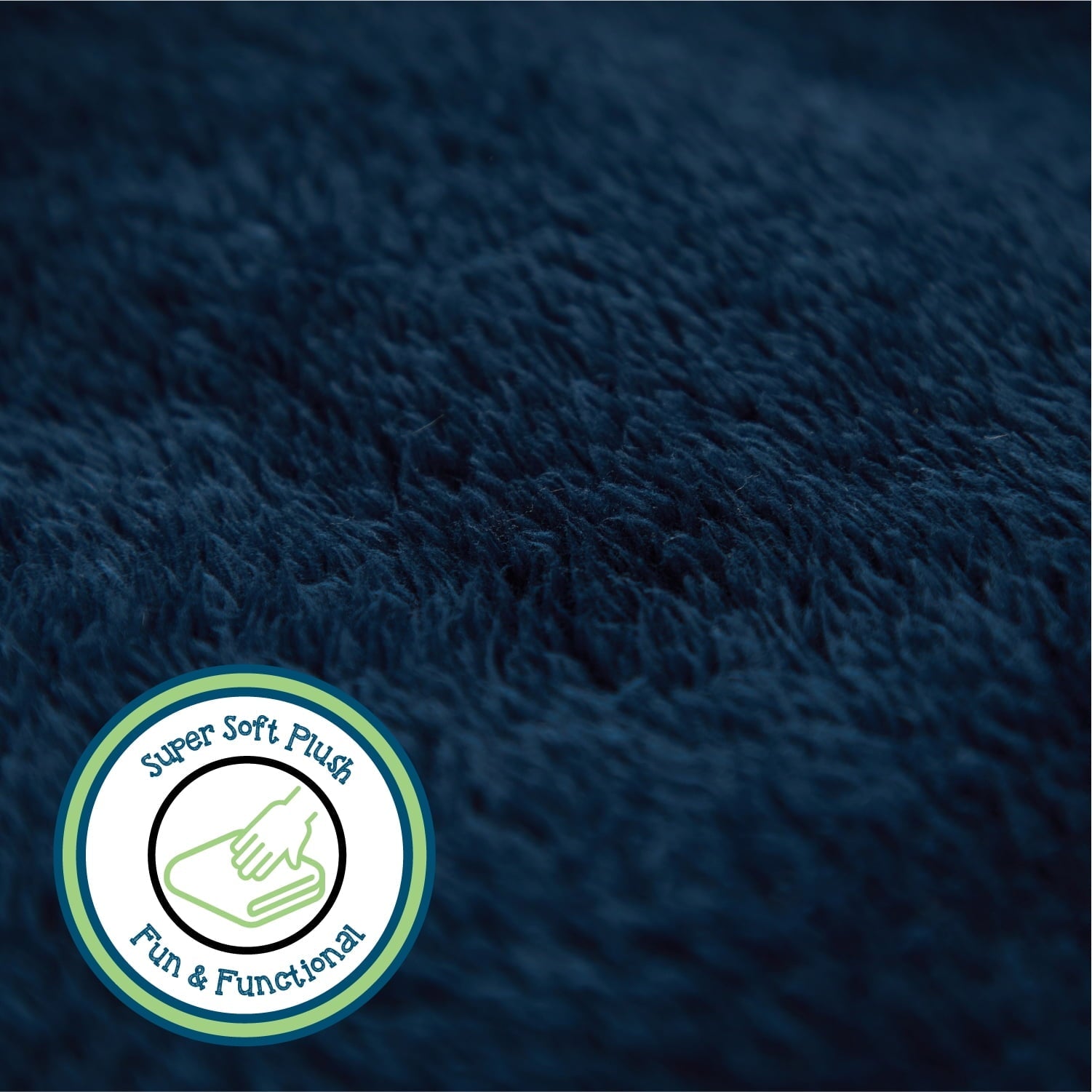 Super Soft Flannel Soft, Navy Blue, Oversized, Fuzzy, Throw Blanket for Kids, 72 x 50 inches - Super Soft Reversible Sherpa Flannel Blanket Detail