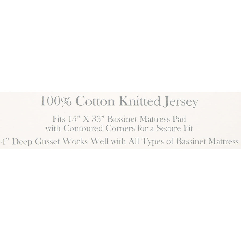 Wrinkle-Resistant TL Care 100% Natural Breathable Cotton Jersey Knit Fitted Bassinet Sheet, White, 15" x 33", Soft Breathable, for Boys... - Breathable Egyptian Cotton Flat & Fitted Sheets Detail