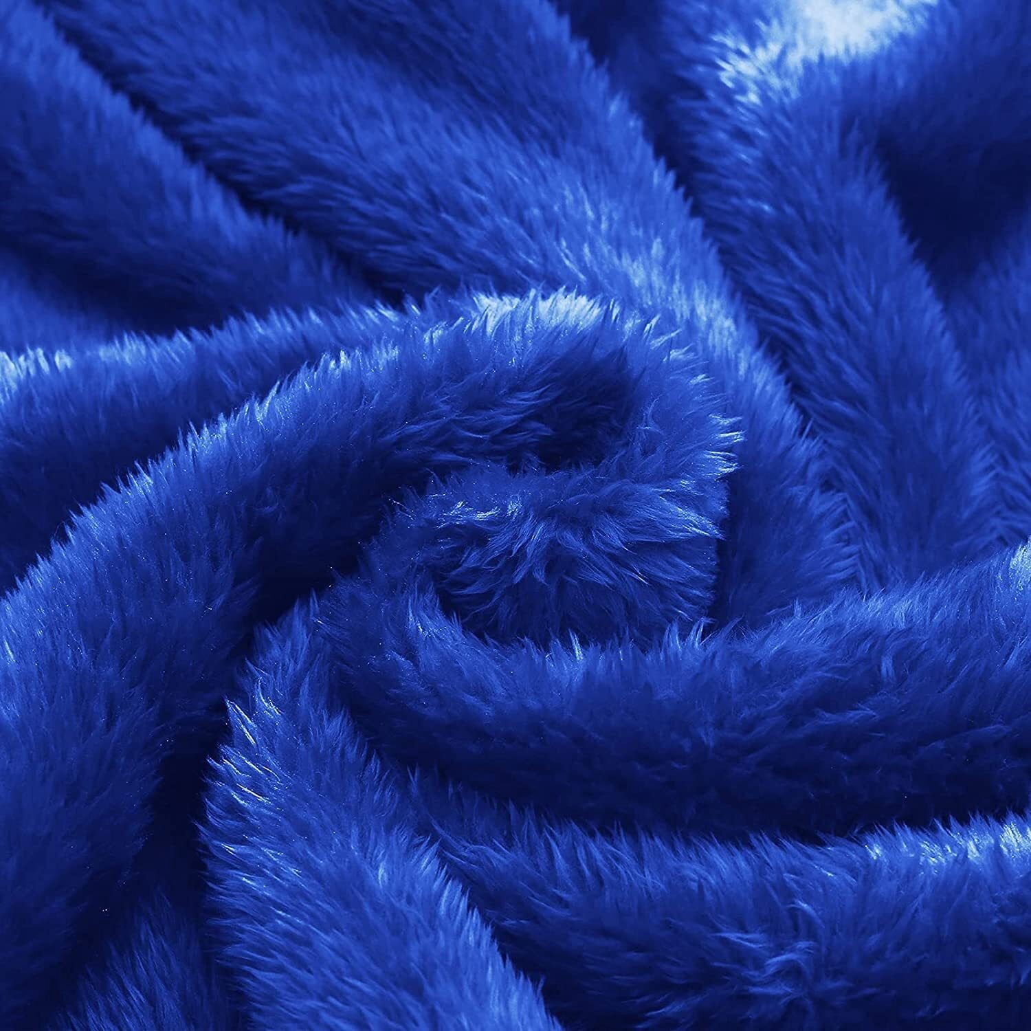 Cozy Fleece Plush Fuzzy Fleece Throw Blanket (40" x 50", Cobalt Blue)- Soft, Warm and Lightweight - Lightweight Plush Warm Blanket for All Seasons Detail