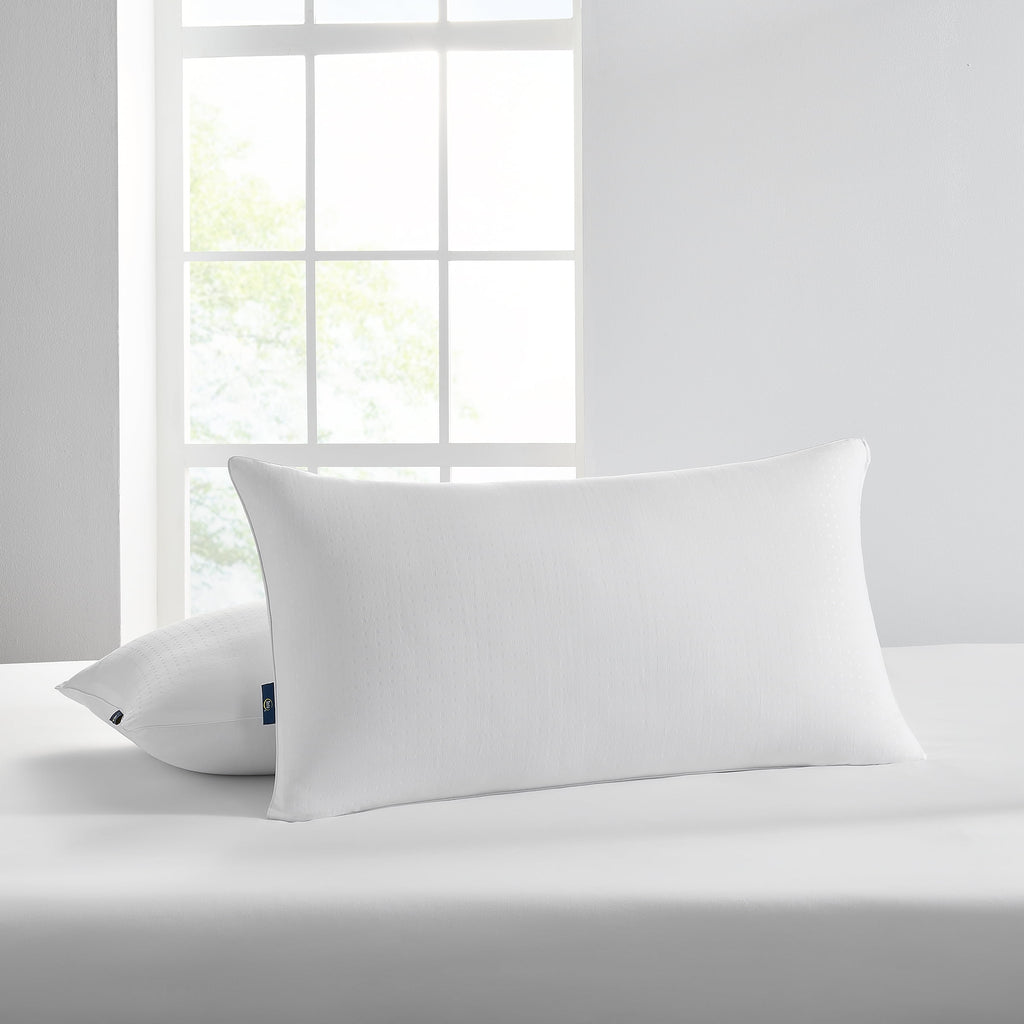 Ergonomic Memory Foam Won't Go Flat Bed Pillow, King, 2 Pack - Decorative Throw Pillow Cushion for Sofa & Bed Detail