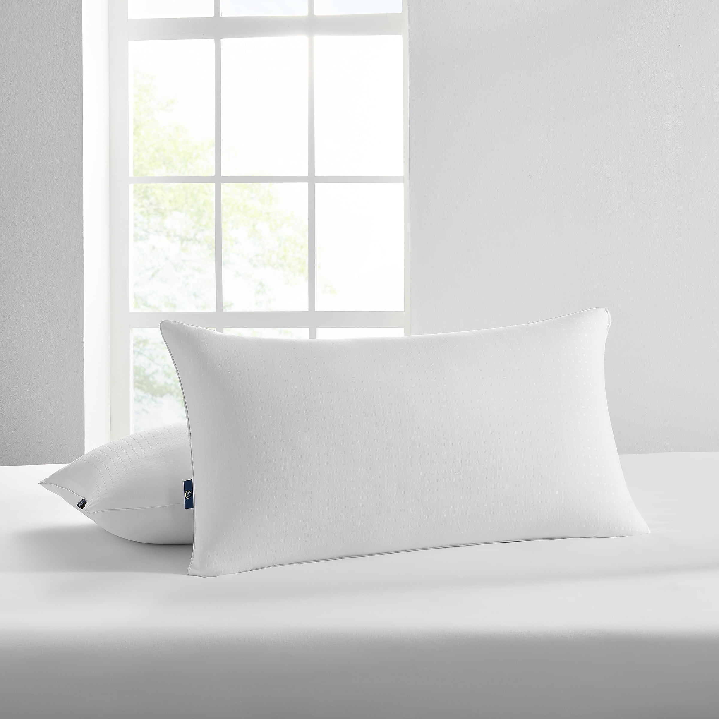 Ergonomic Memory Foam Won't Go Flat Bed Pillow, King, 2 Pack - Decorative Throw Pillow Cushion for Sofa & Bed Detail