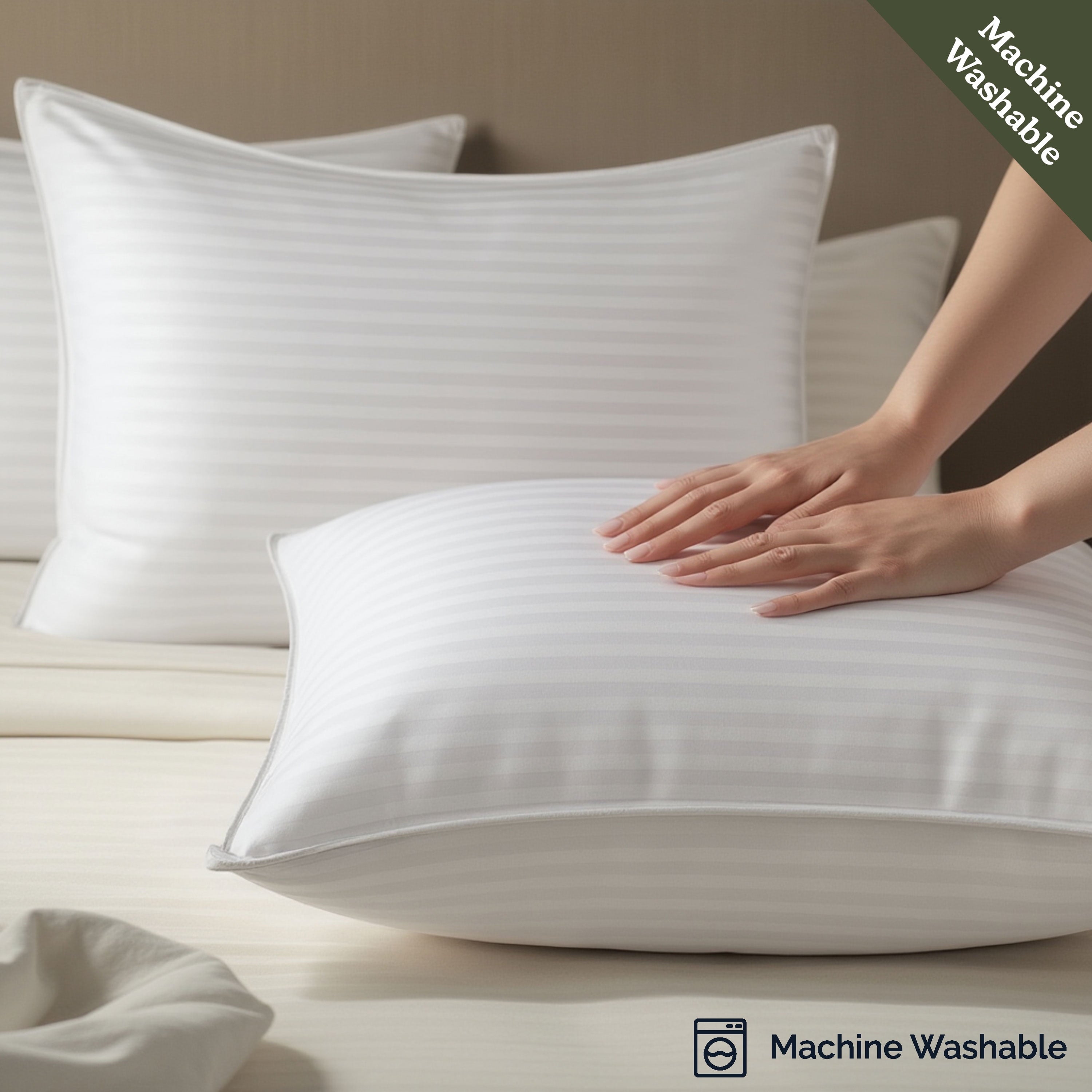 Ergonomic Memory Foam Down Alternative Pillow, Stanard/Queen Pillows for Bed, Soft Supportive Hotel Quality Pillows - Hotel Quality Plush Sleeping Pillows Detail