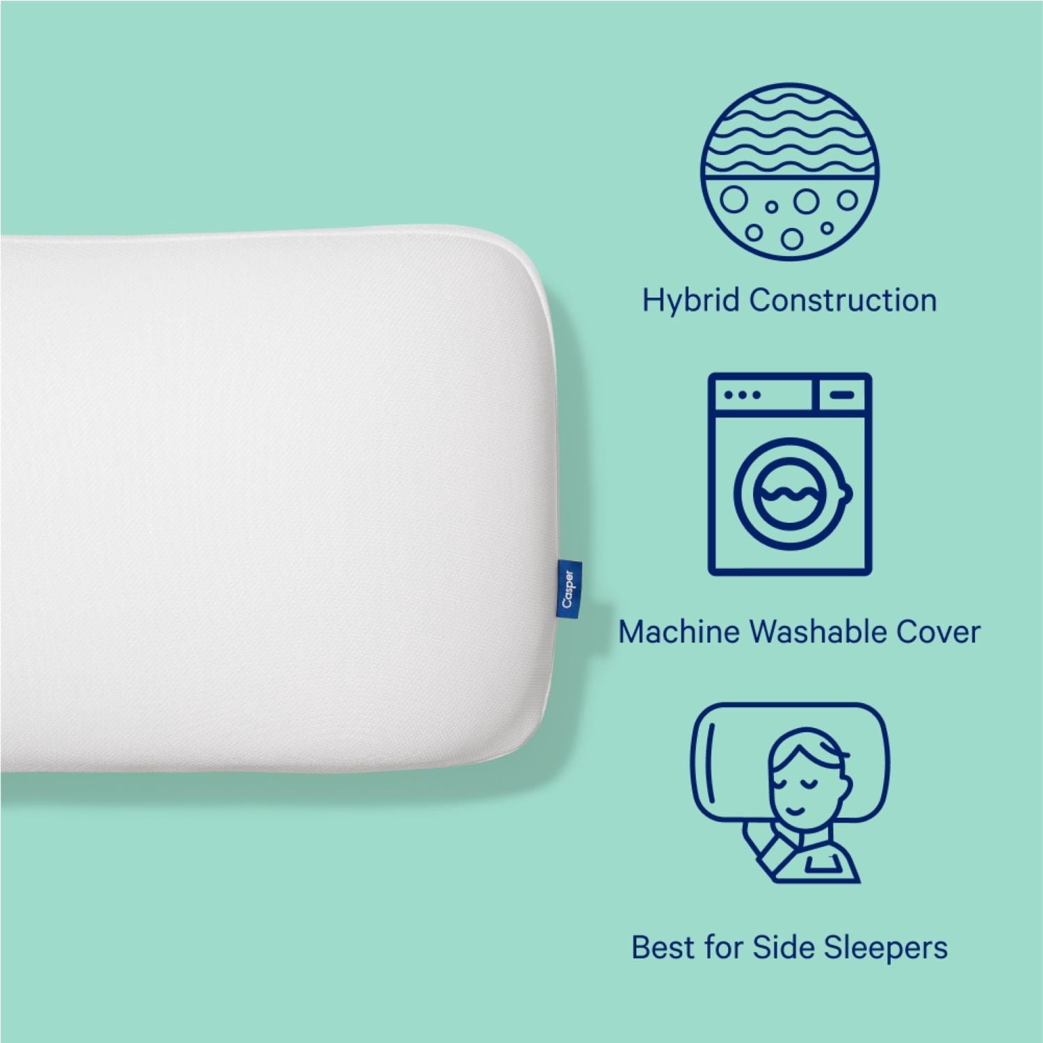 Decorative Plump Essential Cooling Hybrid Pillow, Standard - Orthopedic Shredded Foam Bed Pillow Set Detail