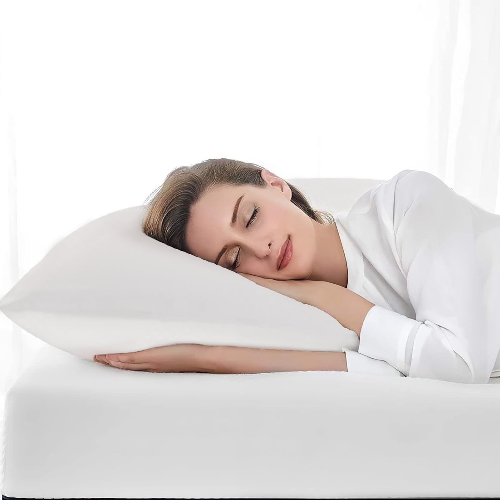 Hotel Collection Pillows Standard Size Set of 2, Bed Pillows for Sleeping, Standard Pillows 2 Pack for Back, Stomach or Side Sleepers,... - Decorative Throw Pillow Cushion for Sofa & Bed Detail