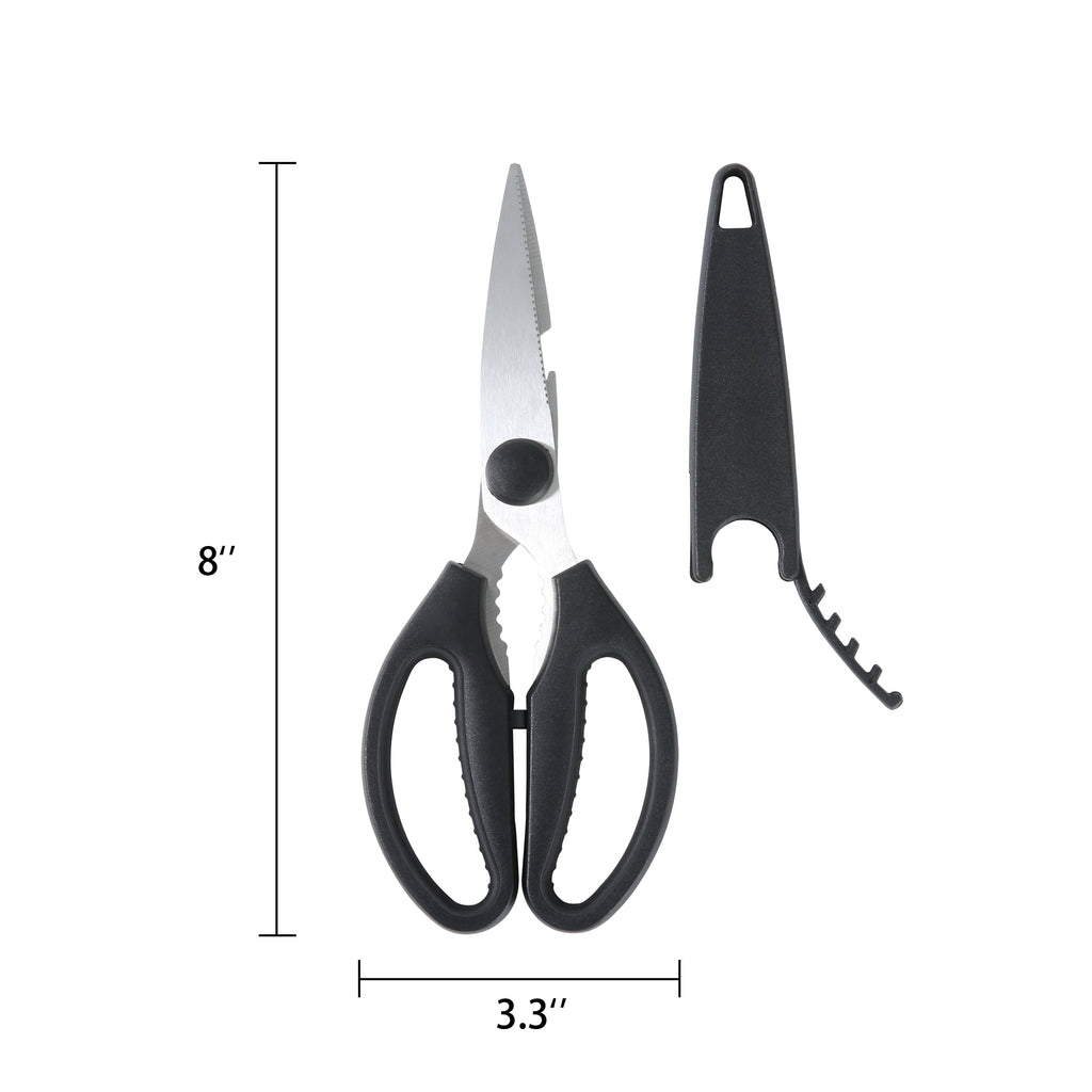 Time-Saving Stainless Steel Multi-Purpose Kitchen Shears with Grip 1 Each - Innovative Kitchen Helper for Modern Cooking Detail