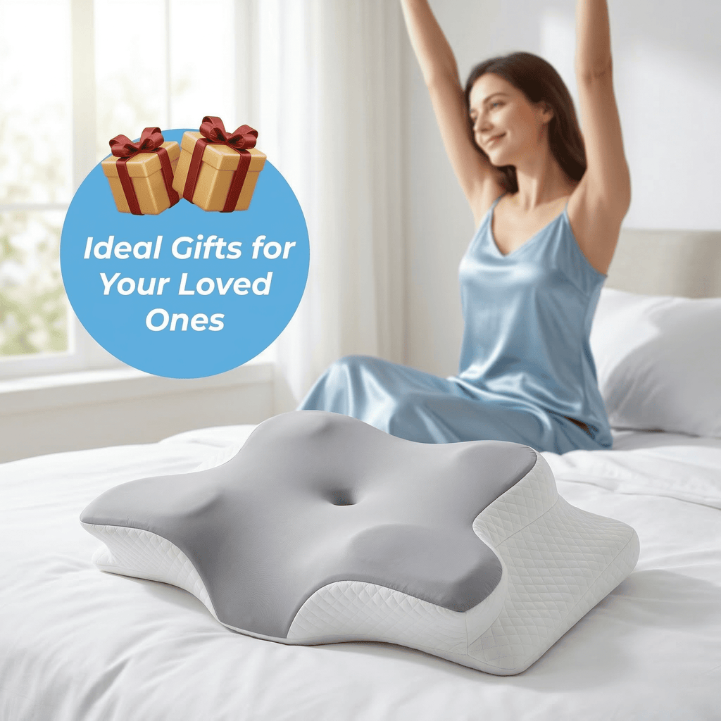 Decorative Plump Memory Foam Contour Pillows - Neck Pain Relief, Orthopedic Cervical, Breathable Washable Cover - Hotel Quality Plush Sleeping Pillows Detail