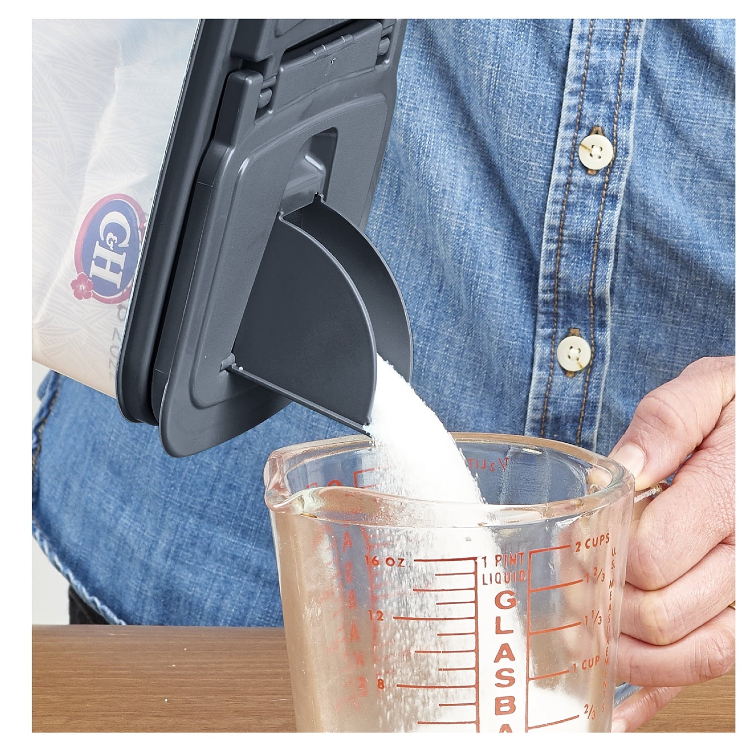 Whimsical Doughnut 3.5 QT Plastic Food Dispenser, Clear with Gray Lid (1 Each) 7.5" L x 3.75" W x 9.25" H, Designed to Help wi... - Deliciously Soft Cupcake Sensory Glob Detail