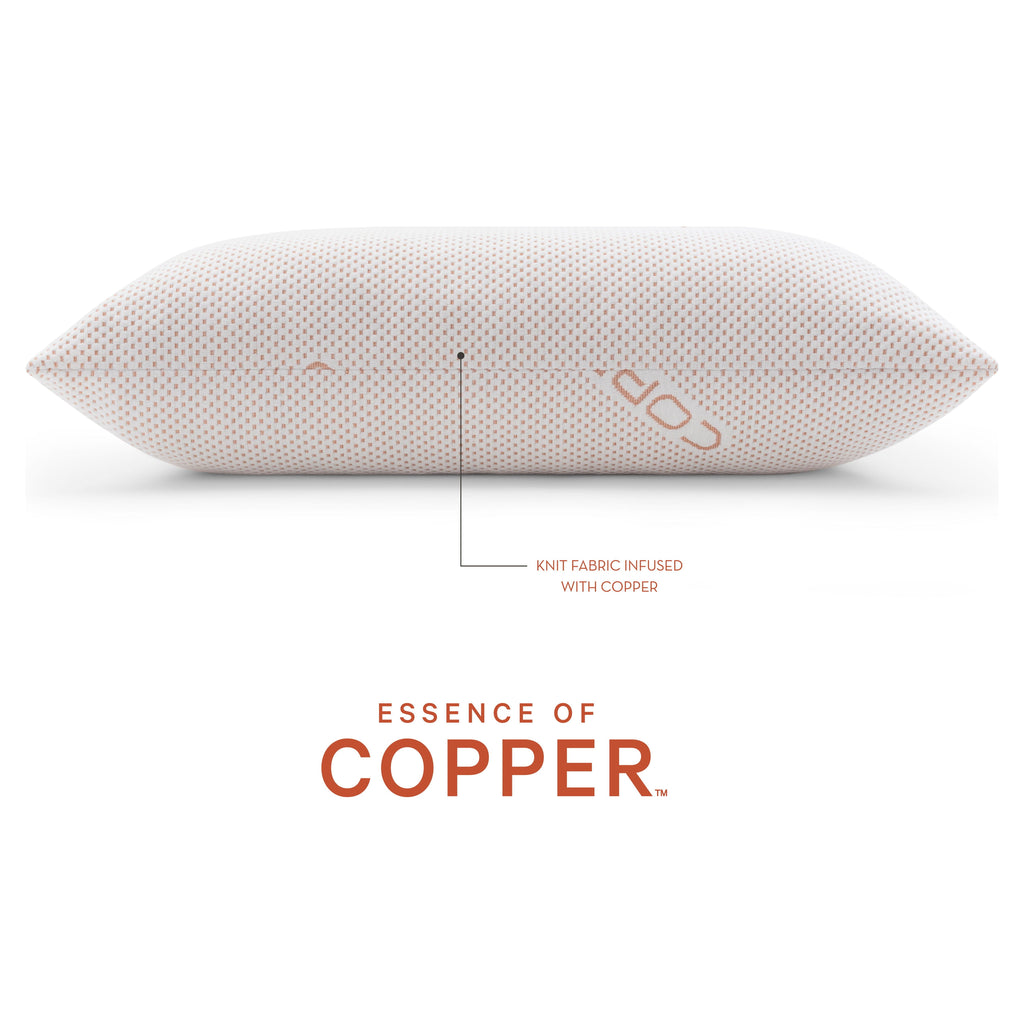 Decorative Plump Luxury Knit Bed Pillow 2 Pack, Standard/Queen, Polyester - Ergonomic Memory Foam Pillow for Neck Pain Support Detail