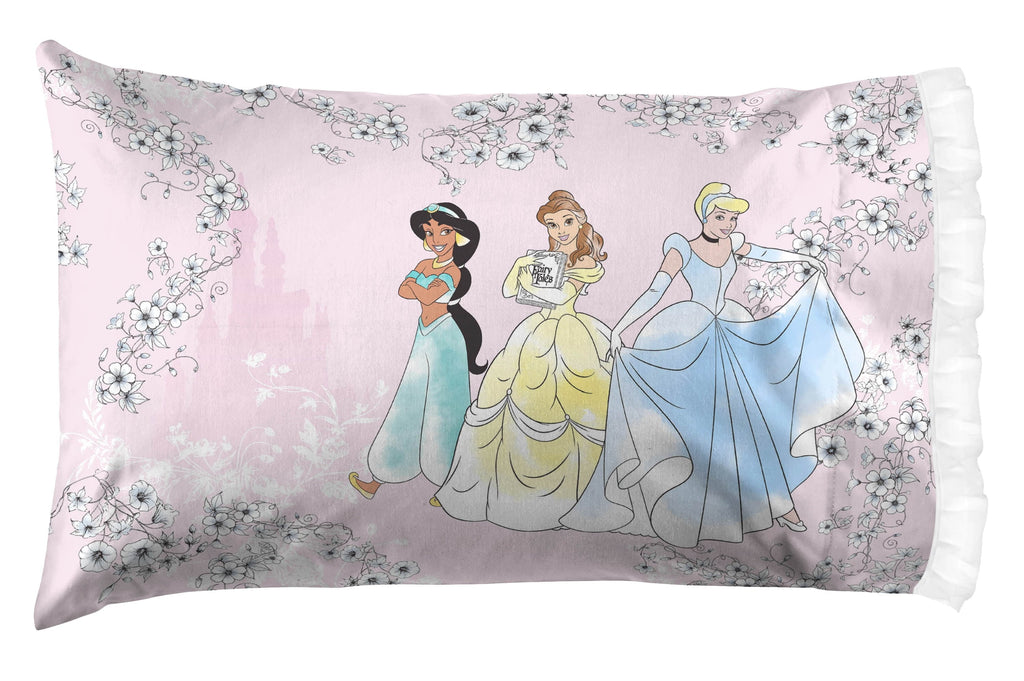 Hypoallergenic Cloud Princess Floral Gardens 2-Piece Twin/Full Reversible Comforter Set, Polyester Microfiber, Pink & White - All-Season Down Alternative Comforter Insert Detail