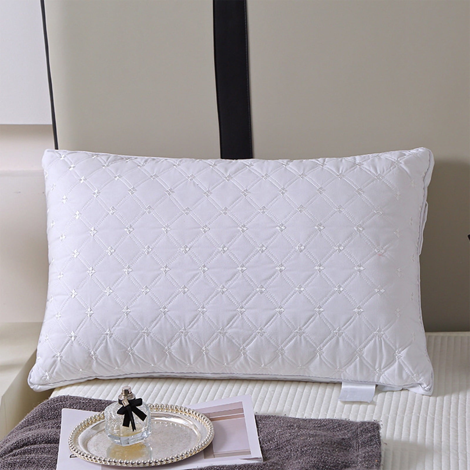 Ergonomic Memory Foam Hotel Grade Extra Soft Pillows Queen Size Set of 2 Supportive Bed Pillow for Back Side and Stomach Sleepers, Breathab... - Hotel Quality Plush Sleeping Pillows Detail