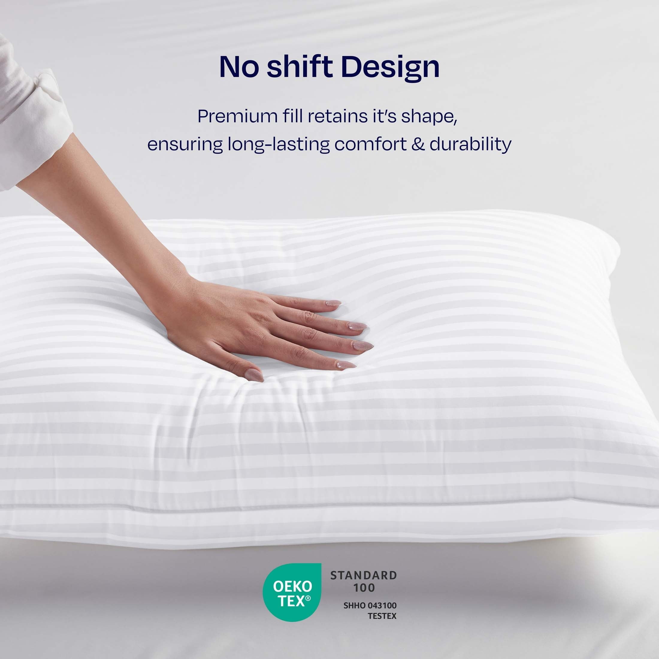 Orthopedic Support 2-Pack Comfort Bed Pillows Standard size set of 2 for Sleeping, Pillows, for Back, Stomach or Side Sleepers, 20 x 26 ... - Decorative Throw Pillow Cushion for Sofa & Bed Detail