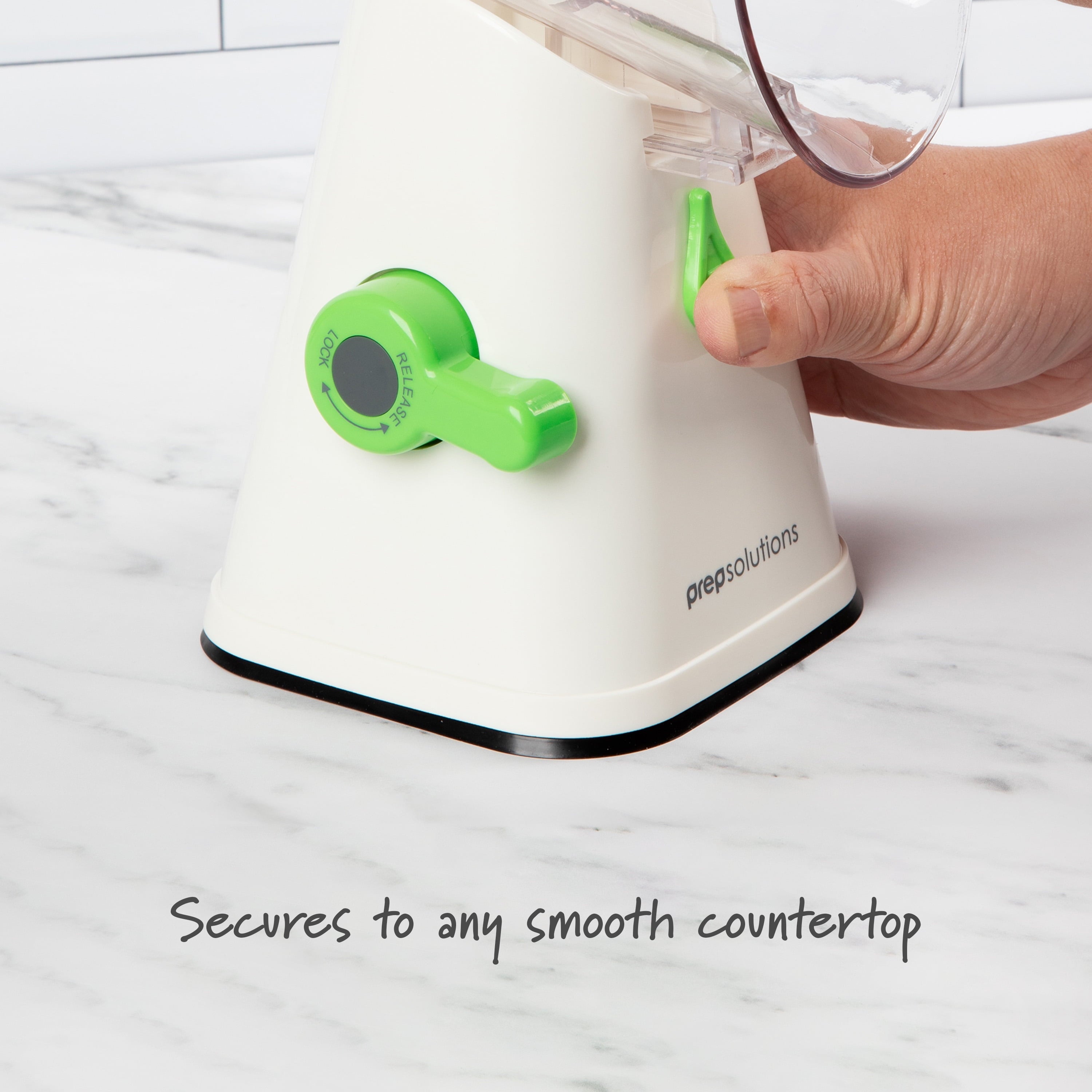 Time-Saving Manual Rotary Grater & Slicer - Premium Stainless Steel Garlic Presser & Peeler Detail