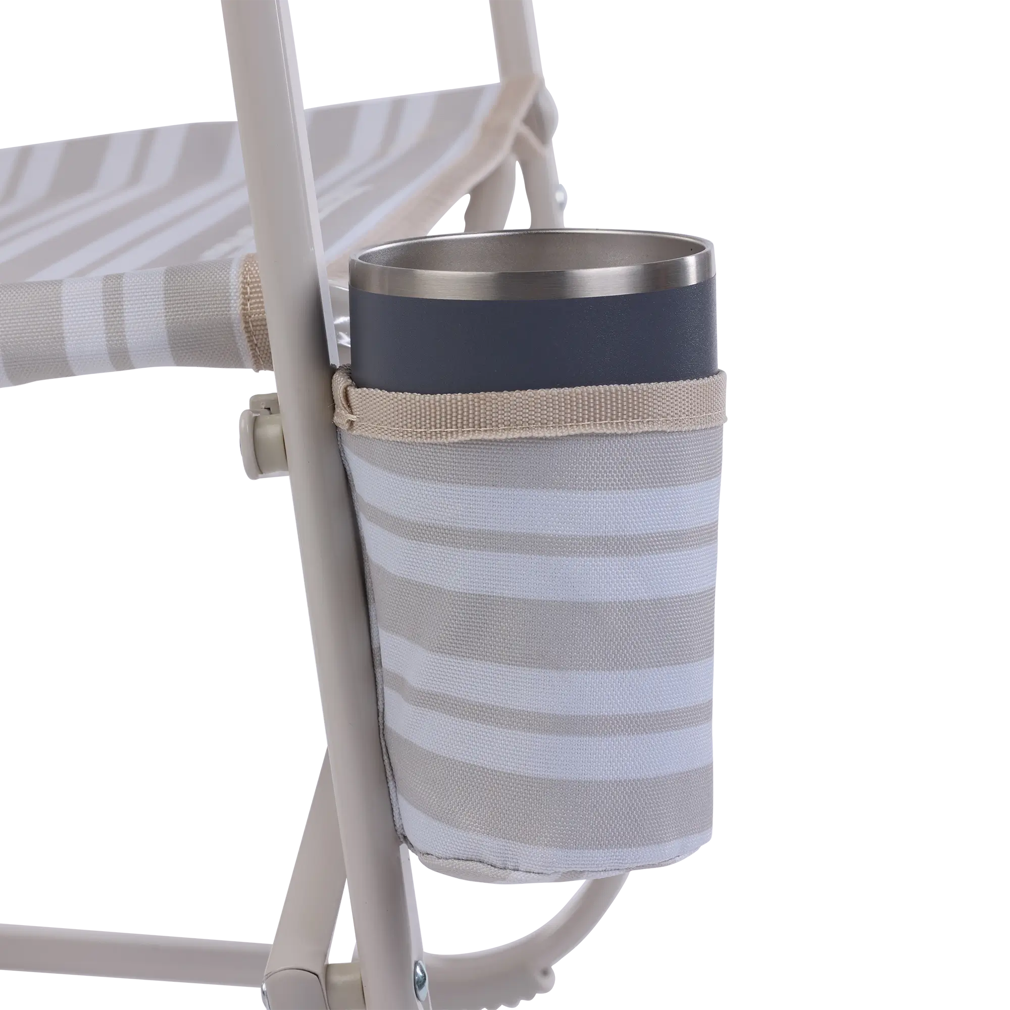 Heavy-Duty Freestyle Beach Rocker - Choice 712 - Heavy-Duty Kickback Rocker with Beverage Holder Detail