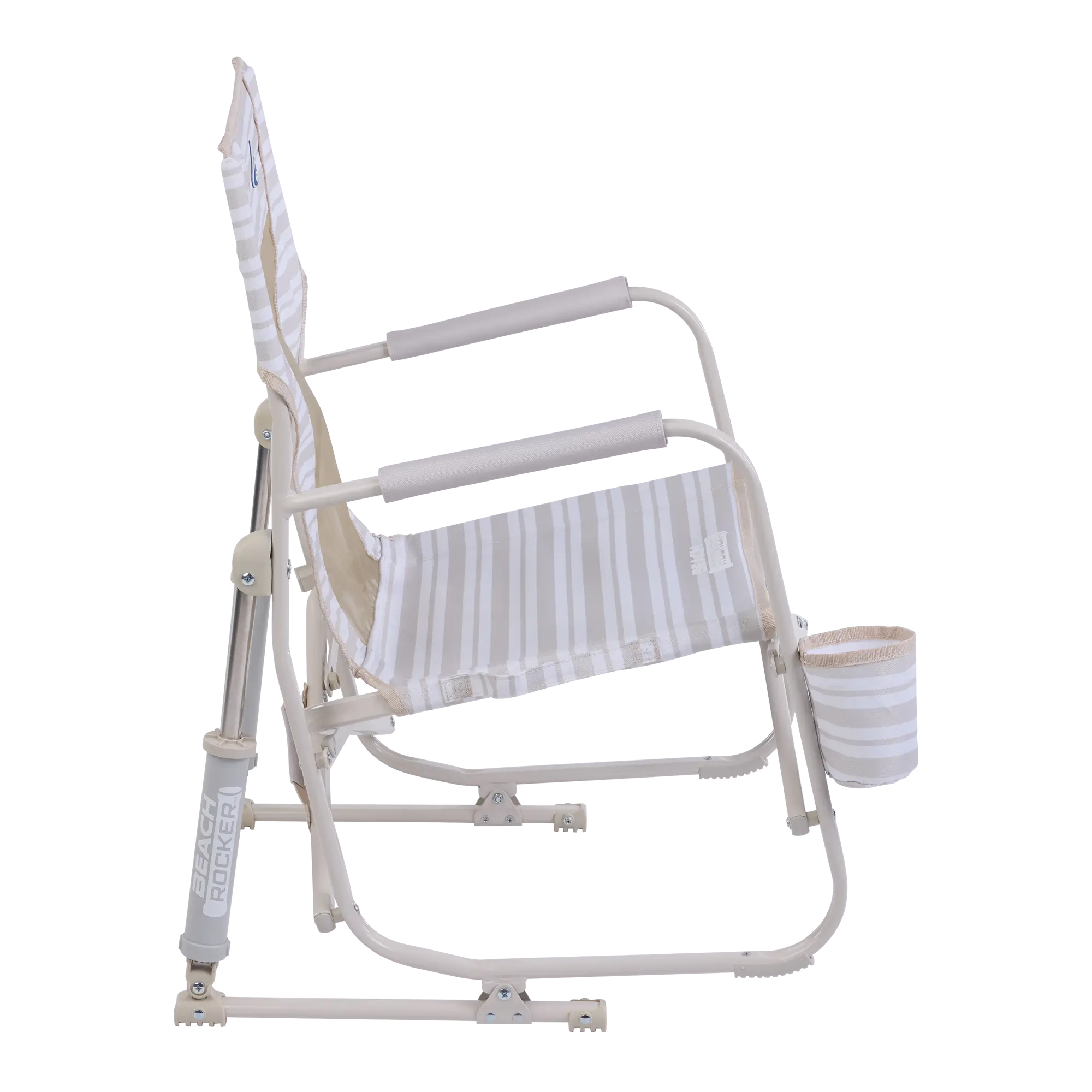 Heavy-Duty Freestyle Beach Rocker - Choice 712 - Heavy-Duty Kickback Rocker with Beverage Holder Detail